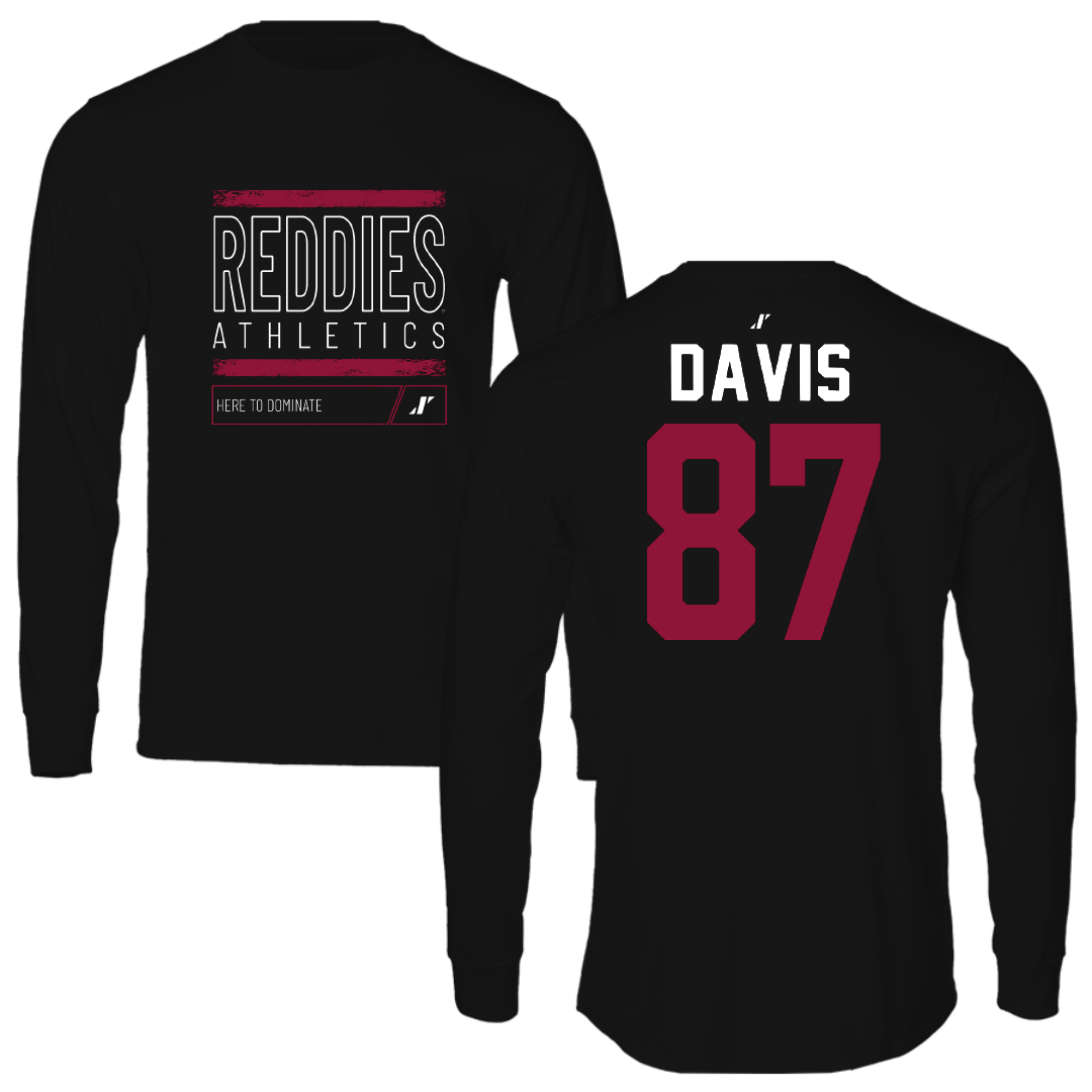 Henderson State University Football Black Dominate Long Sleeve - #87 Cayden Davis
