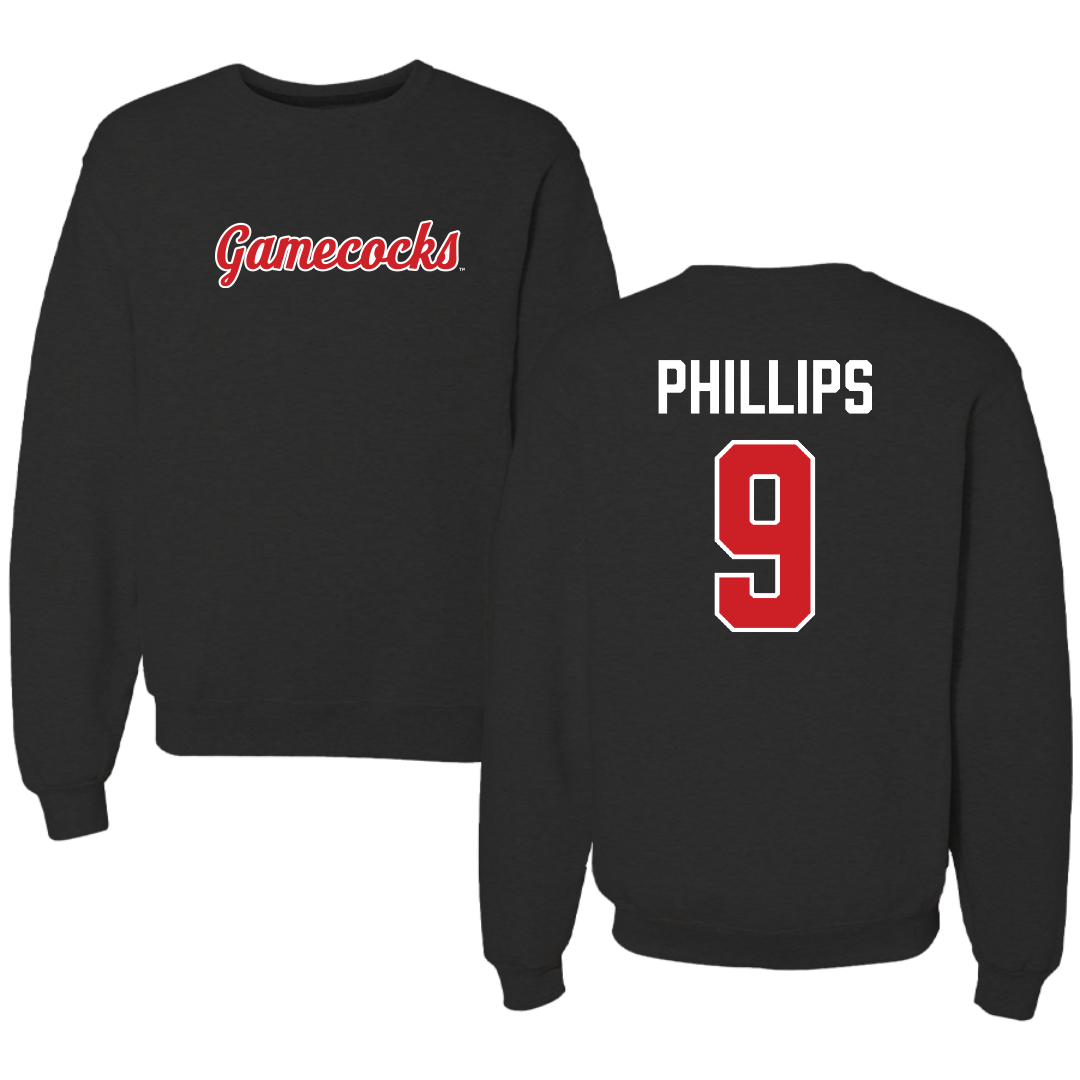 Jacksonville State University Softball Black Crewneck - #9 Ashley Phillips
