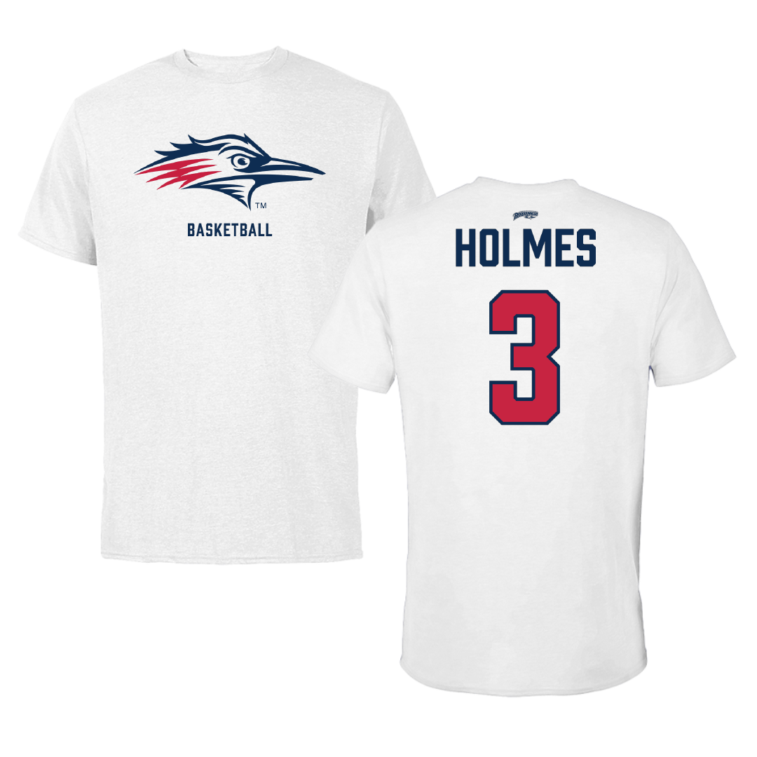 Metropolitan State University of Denver Basketball White Tee - #3 Caden Holmes