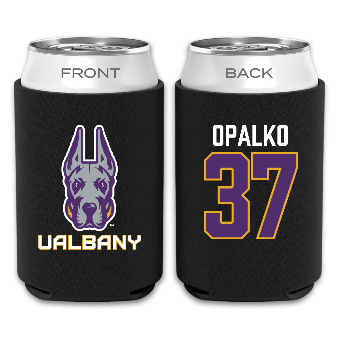 University at Albany Football Black Can Cooler - #37 John Opalko
