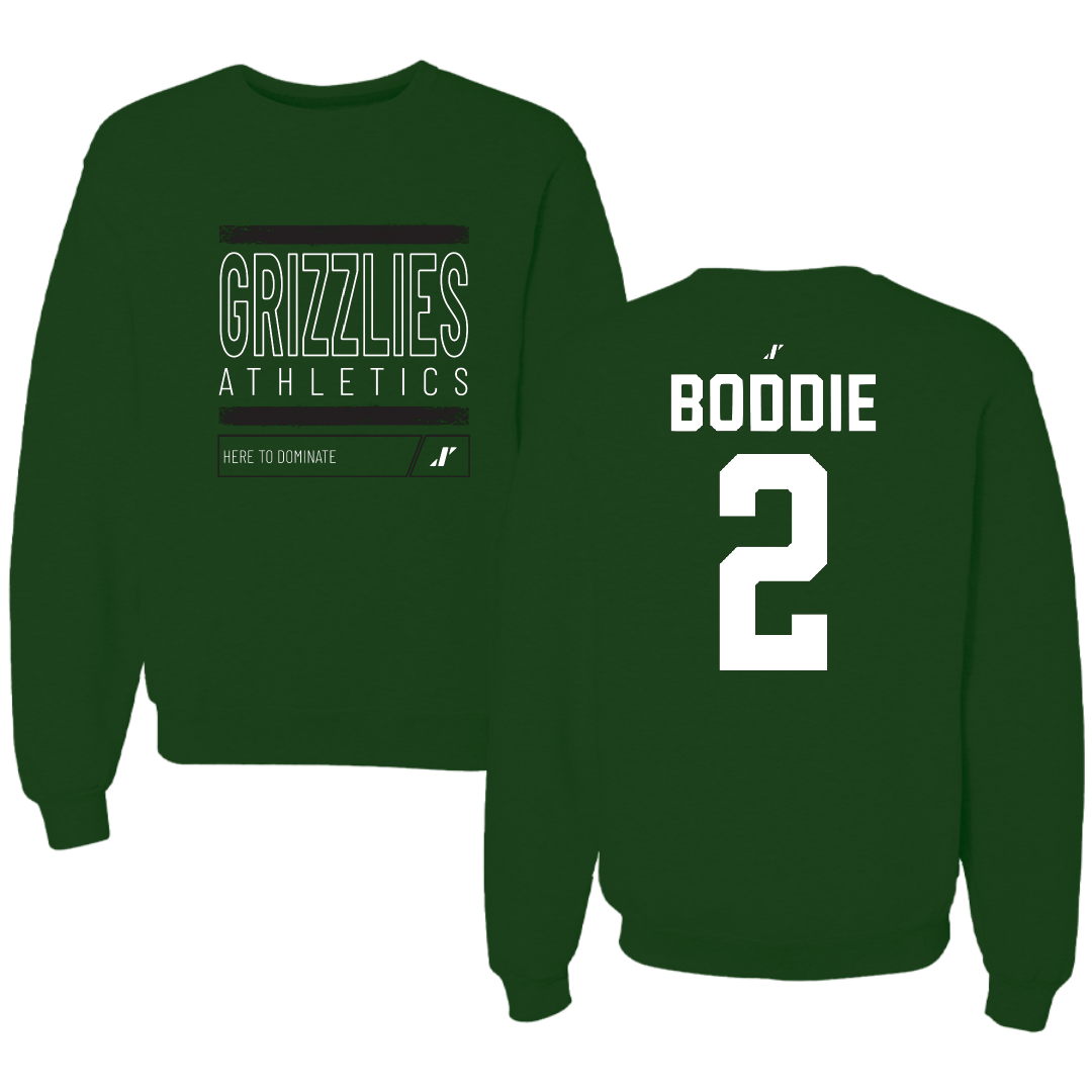 Adams State University Football Forest Green Dominate Crewneck - #2 Daylen Boddie