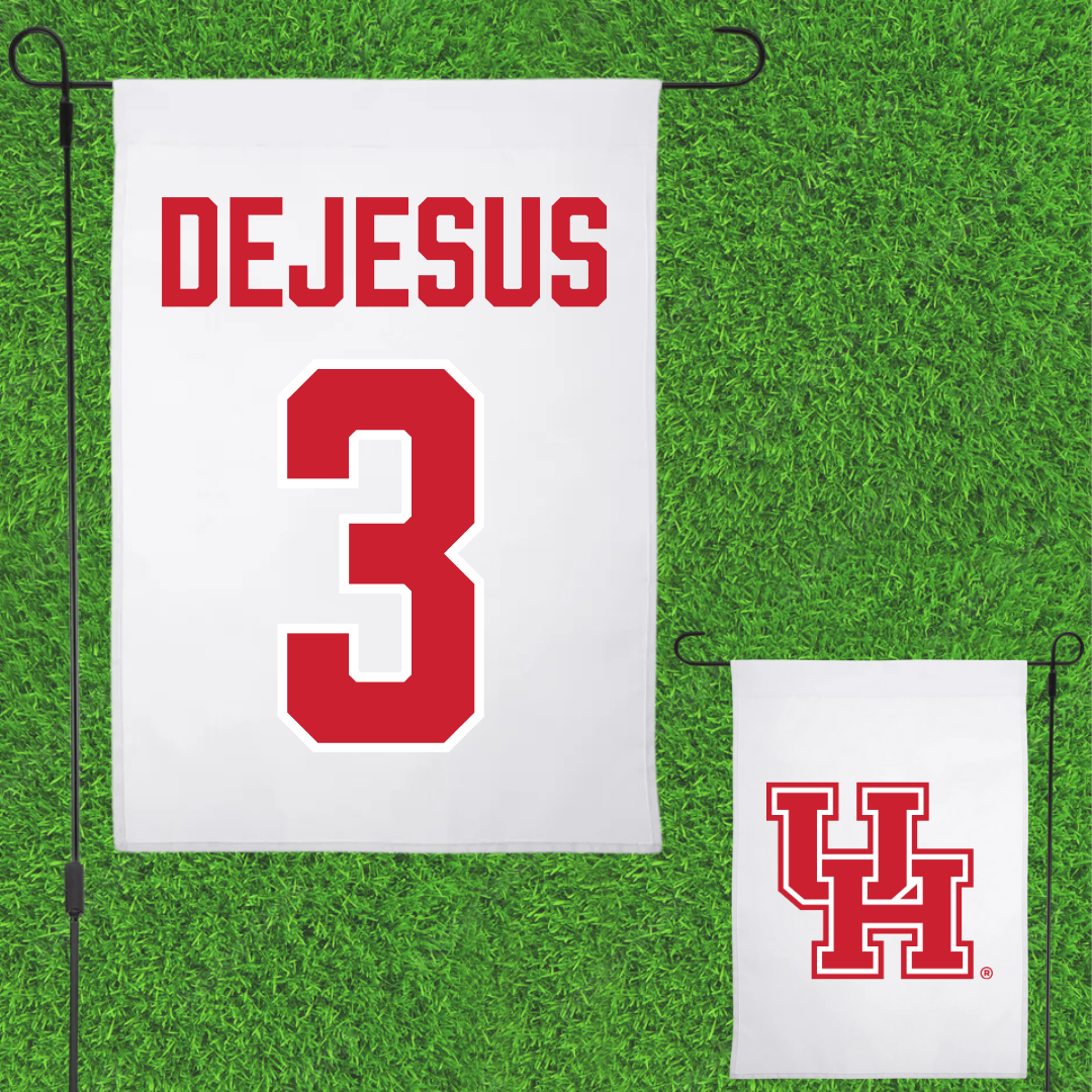 University of Houston Baseball White Garden Flag - #3 Coby DeJesus