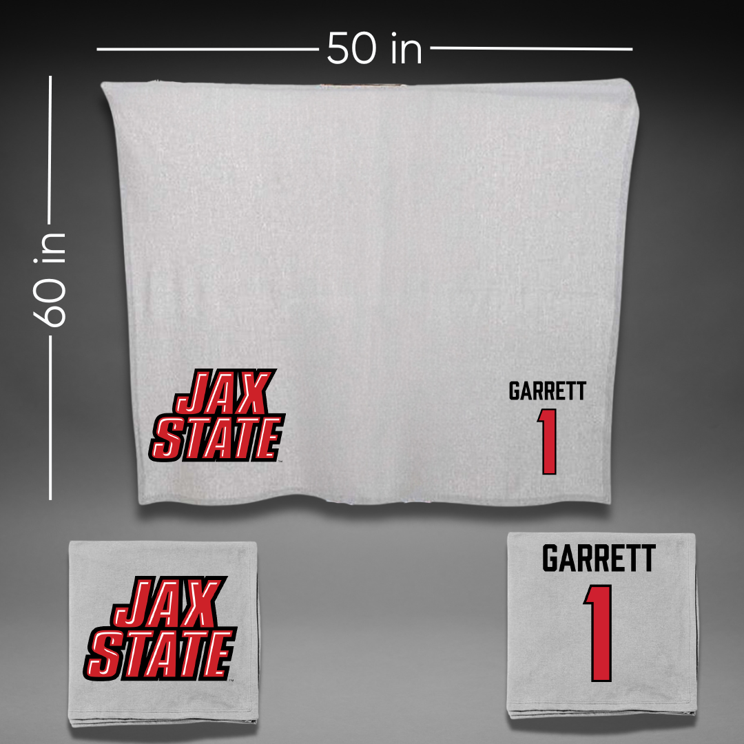Jacksonville State University Volleyball Gray Blanket - #1 Ellie Garrett