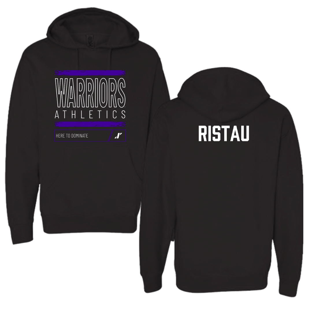 Winona State University Tennis Black Dominate Hoodie - Lainy Ristau