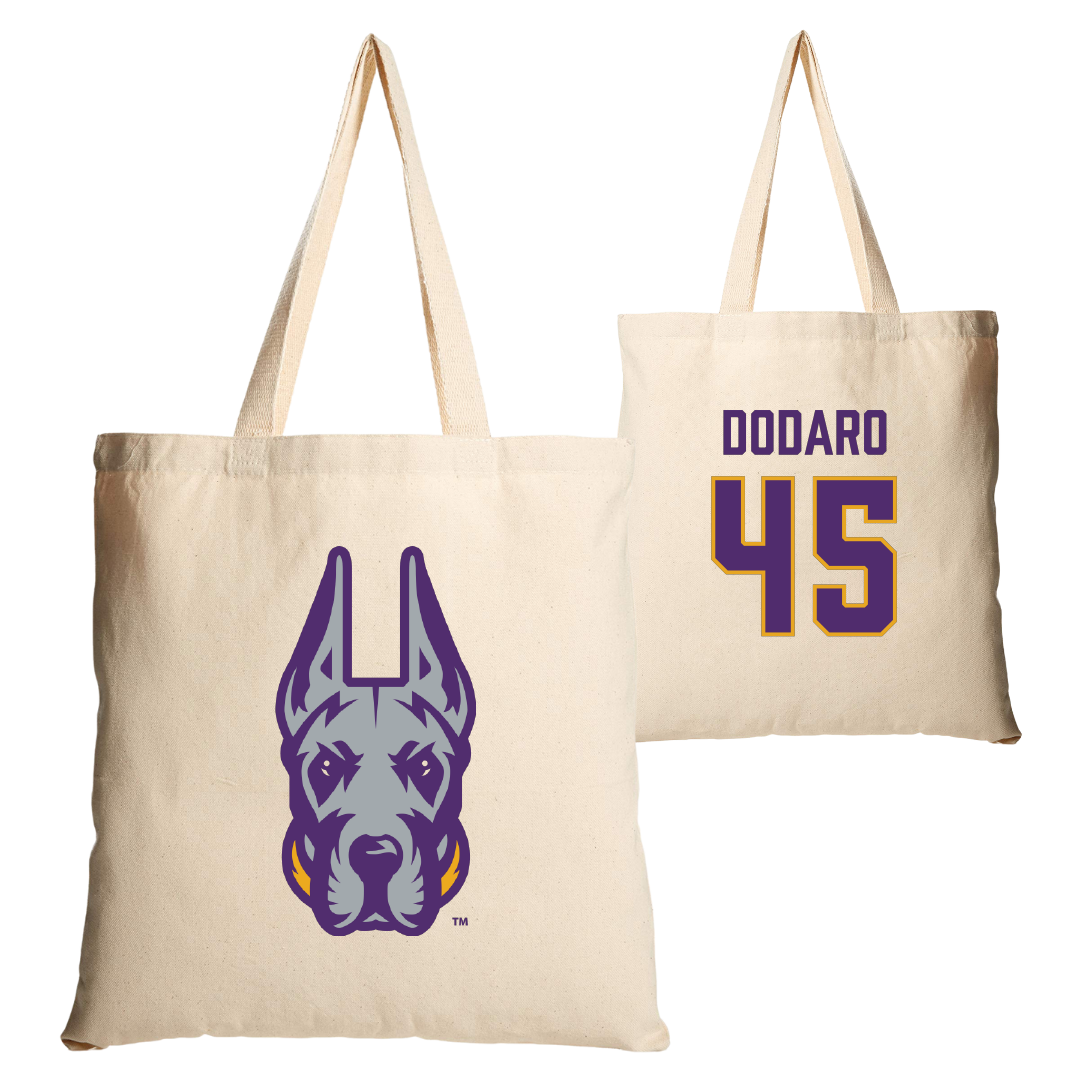 University at Albany Football Tan Canvas Tote Bag - #45 John Dodaro