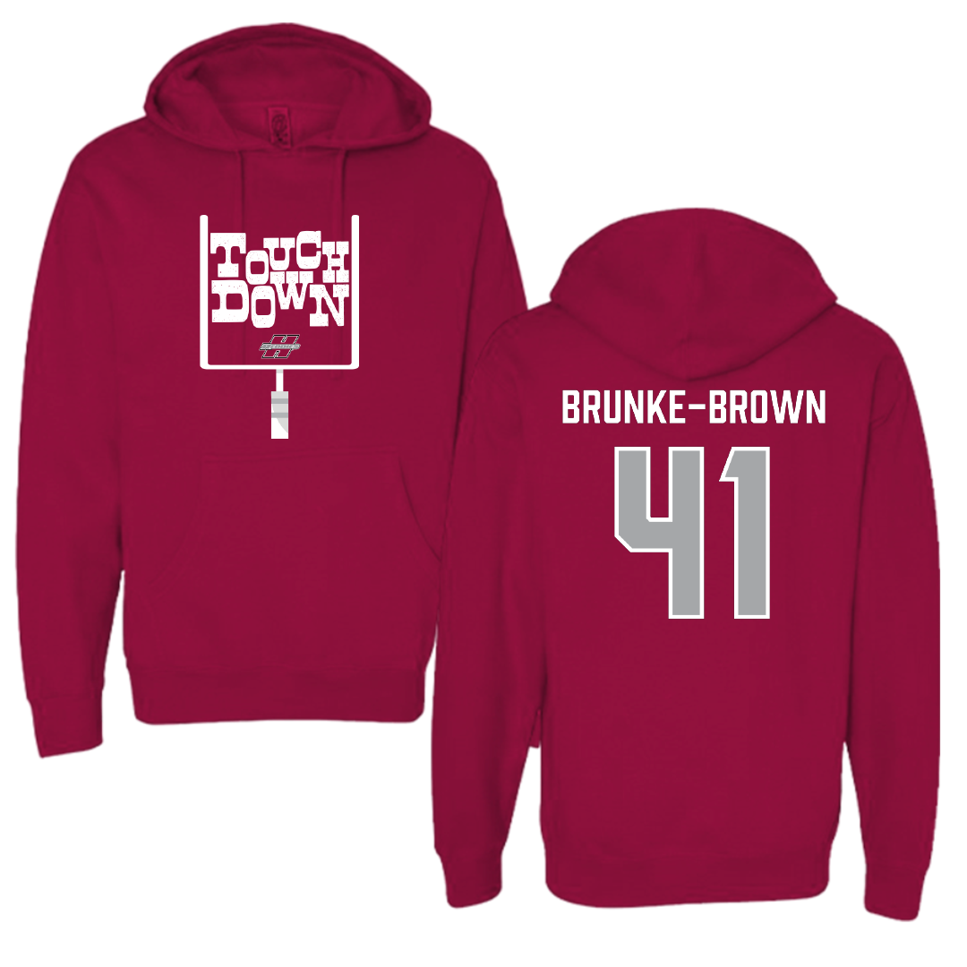 Henderson State University Football Cardinal Touchdown Hoodie - #41 Colton Brunke-Brown
