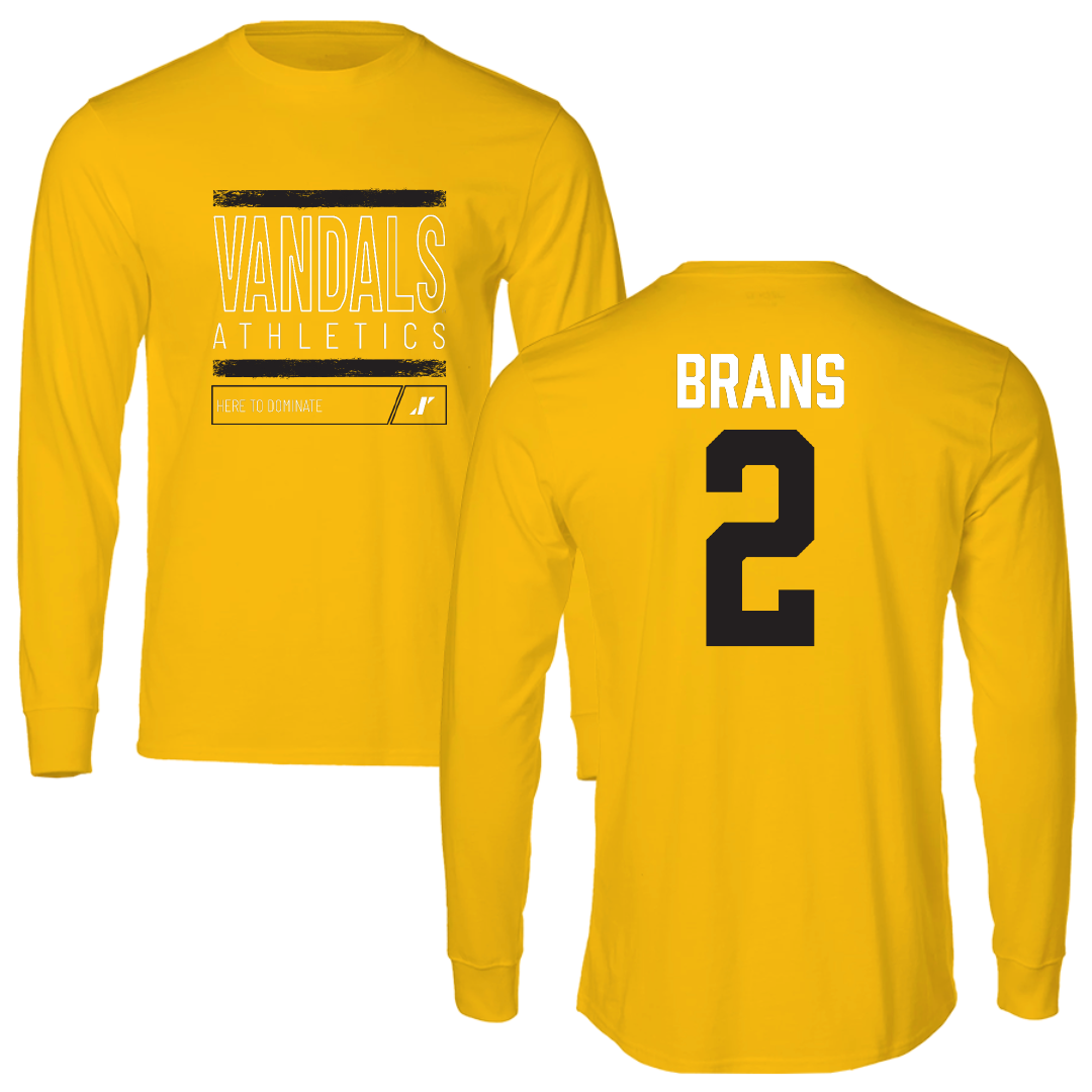 University of Idaho Basketball Gold Dominate Long Sleeve - #2 Sarah Brans