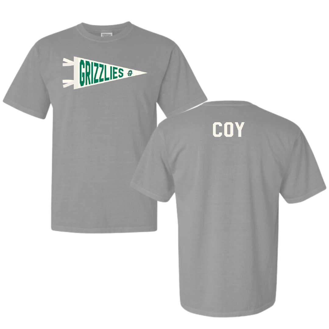 Adams State University Wrestling Light Gray Pennant Comfort Colors Tee - Greg Coy
