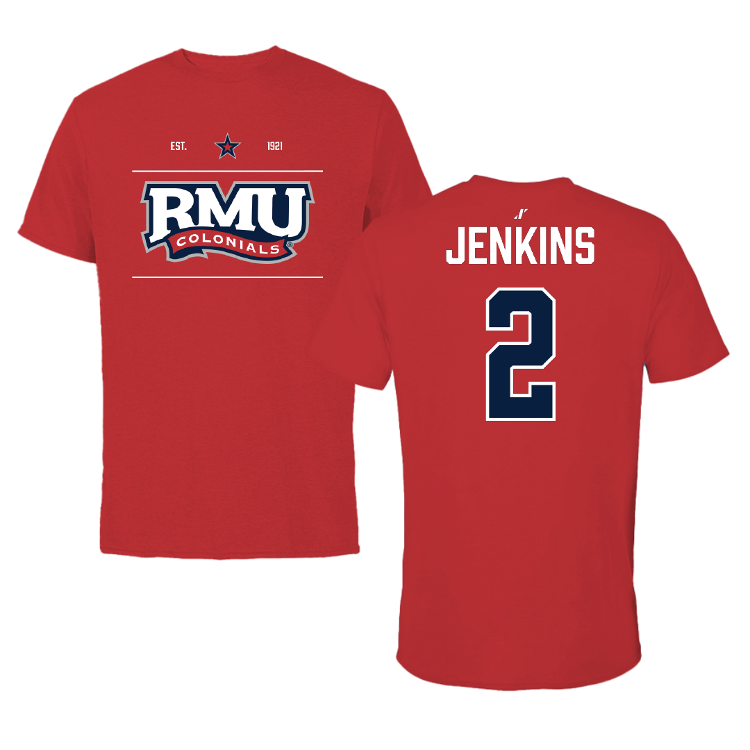 Robert Morris University Football Red General Performance Tee - #2 Jayson Jenkins