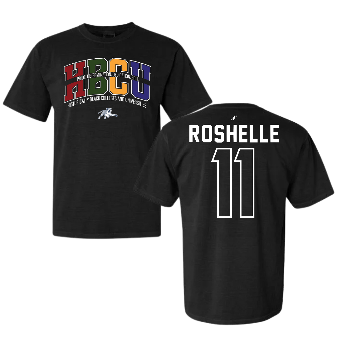 Jackson State University Basketball Black HBCU Comfort Colors Tee - #11 Madison Roshelle