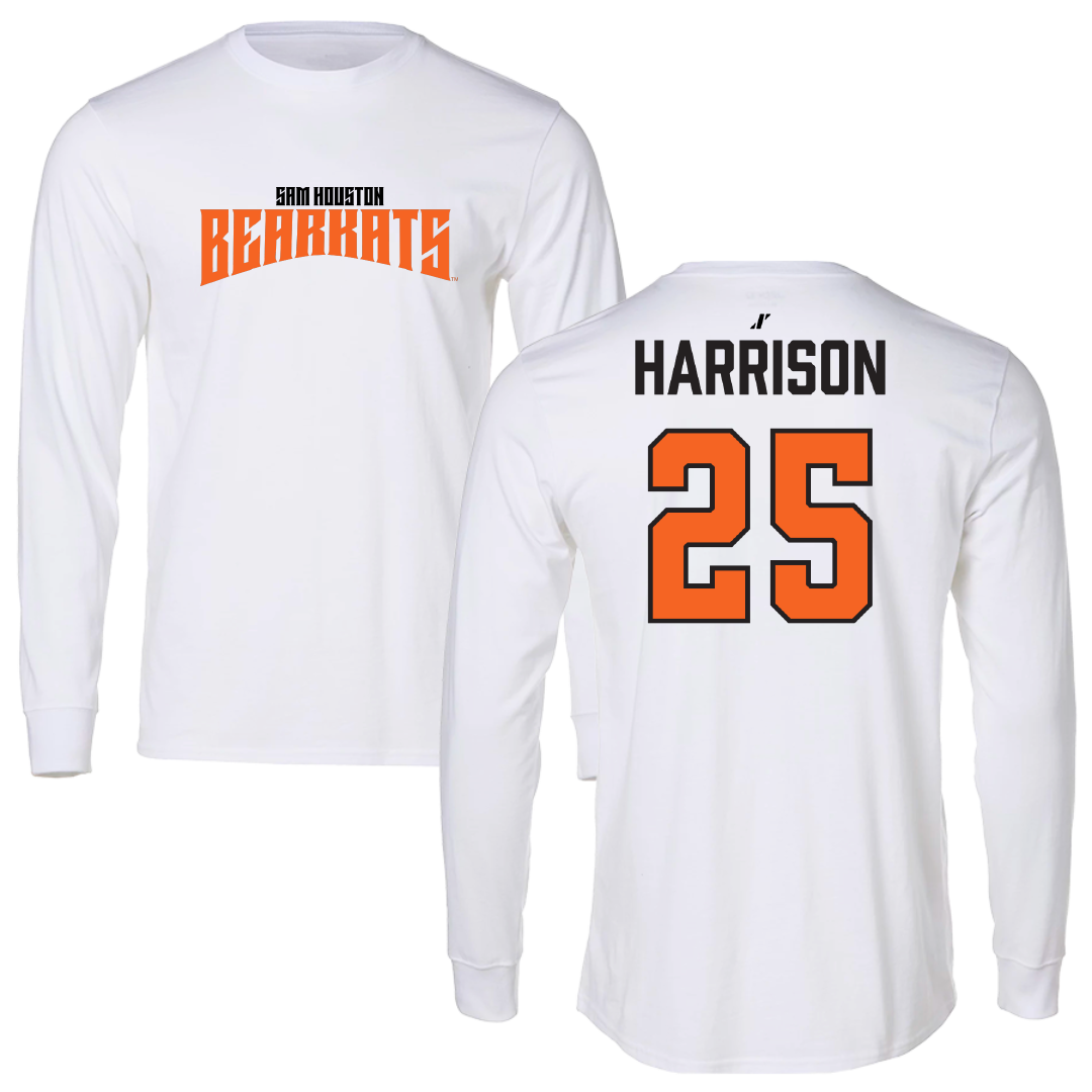 Sam Houston State University Softball White Classic Performance Long Sleeve - #25 Roni Harrison