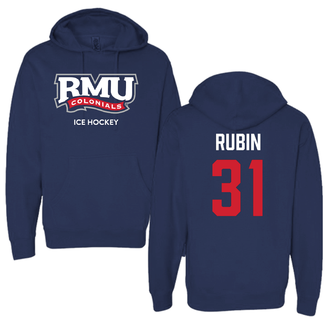 Robert Morris University Ice Hockey (W) Navy Hoodie - #31 Liv Rubin