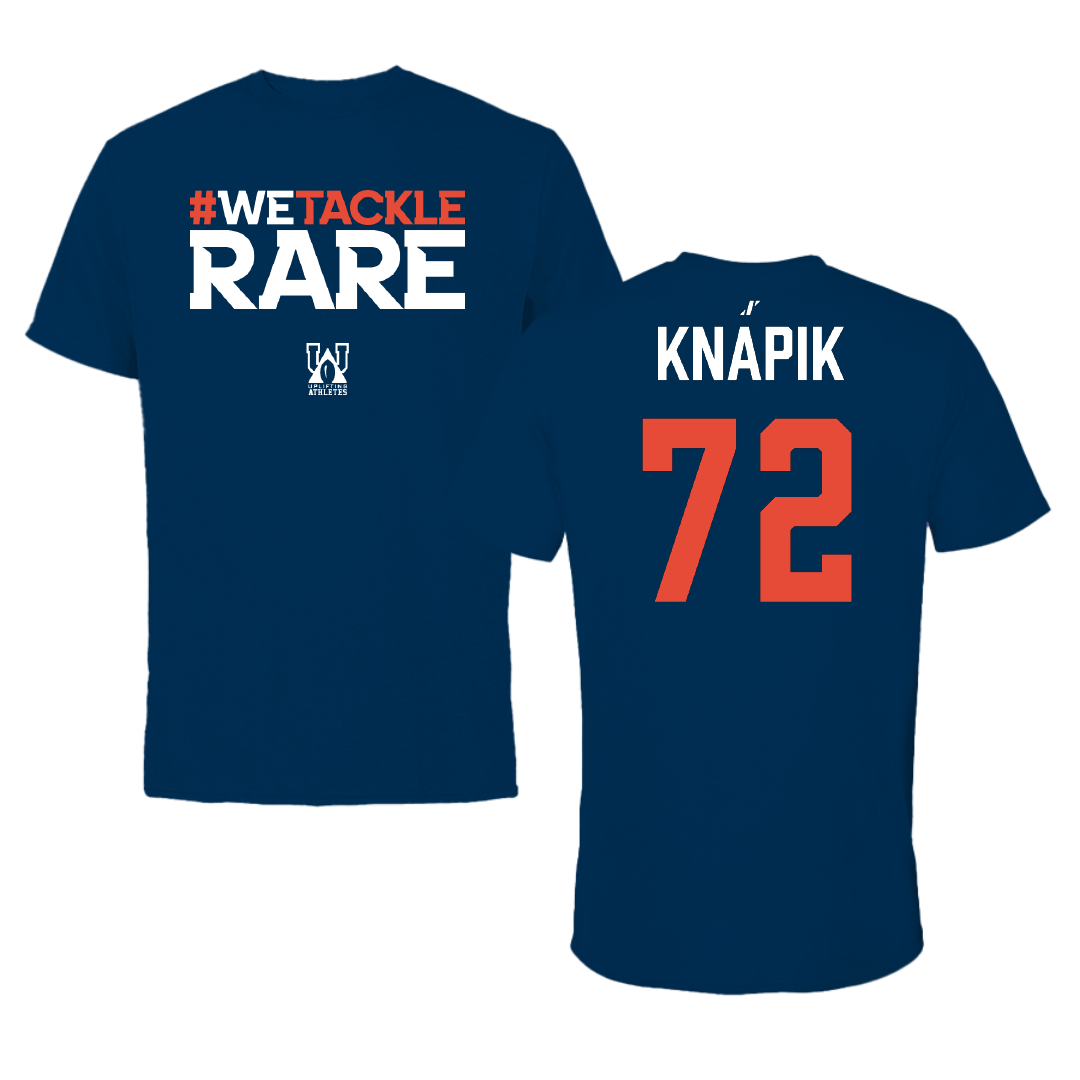 University of Illinois Football Navy Uplifting Athletes Tee - #72 Ayden Knapik