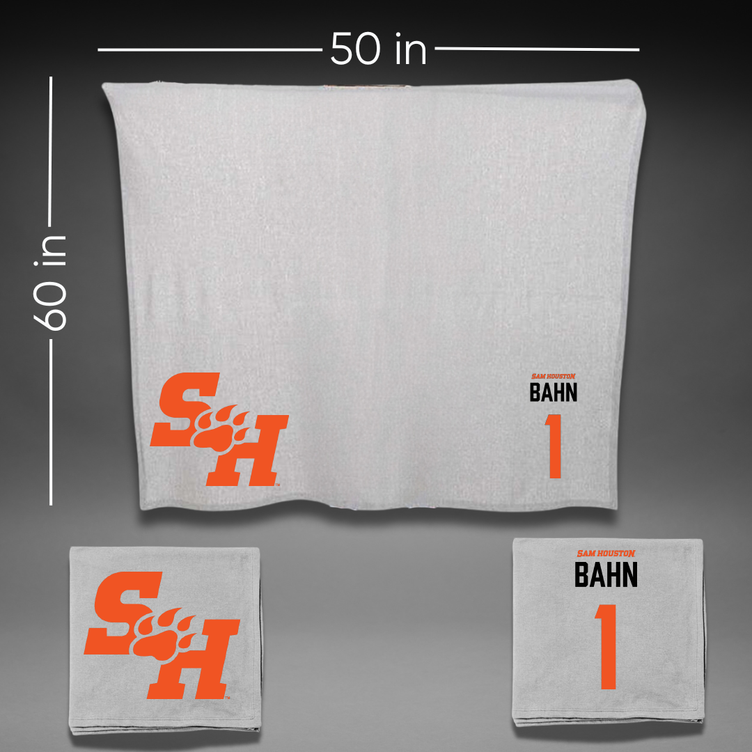 Sam Houston State University Soccer Gray Blanket - #1 Katie Bahn