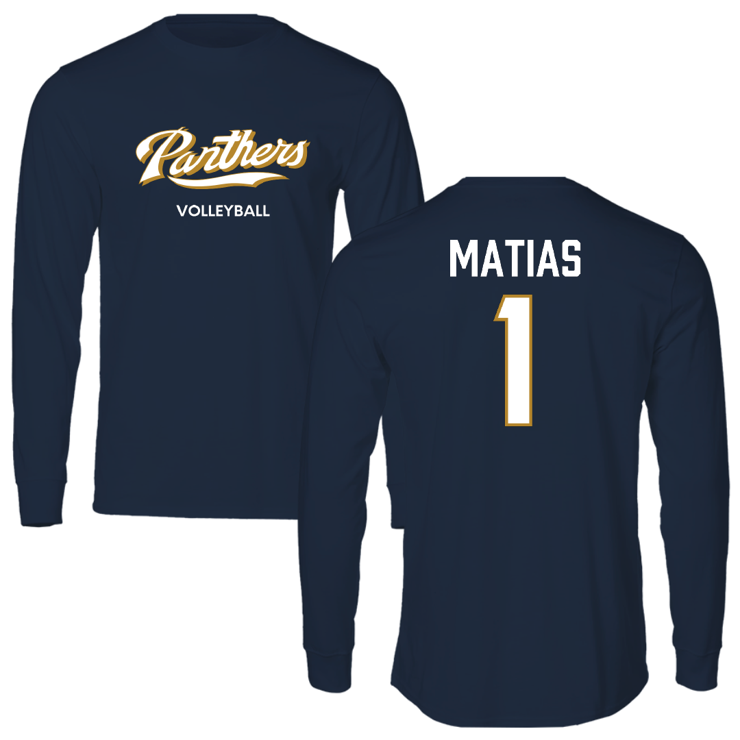 Florida International University Volleyball (W) Navy Long Sleeve - #1 Emily Matias