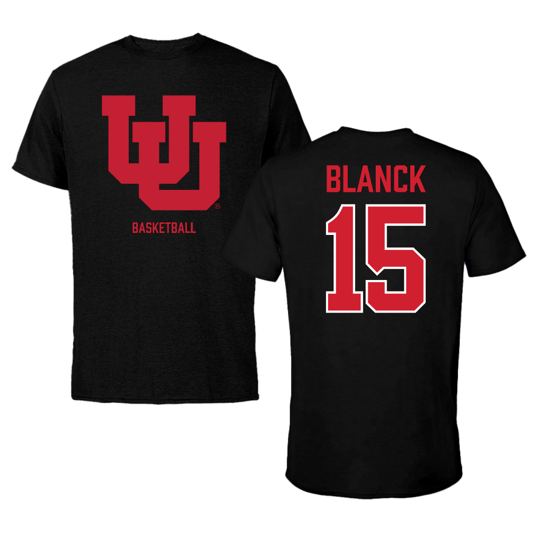 University of Utah Basketball (W) Black Tee - #15 Alyssa Blanck