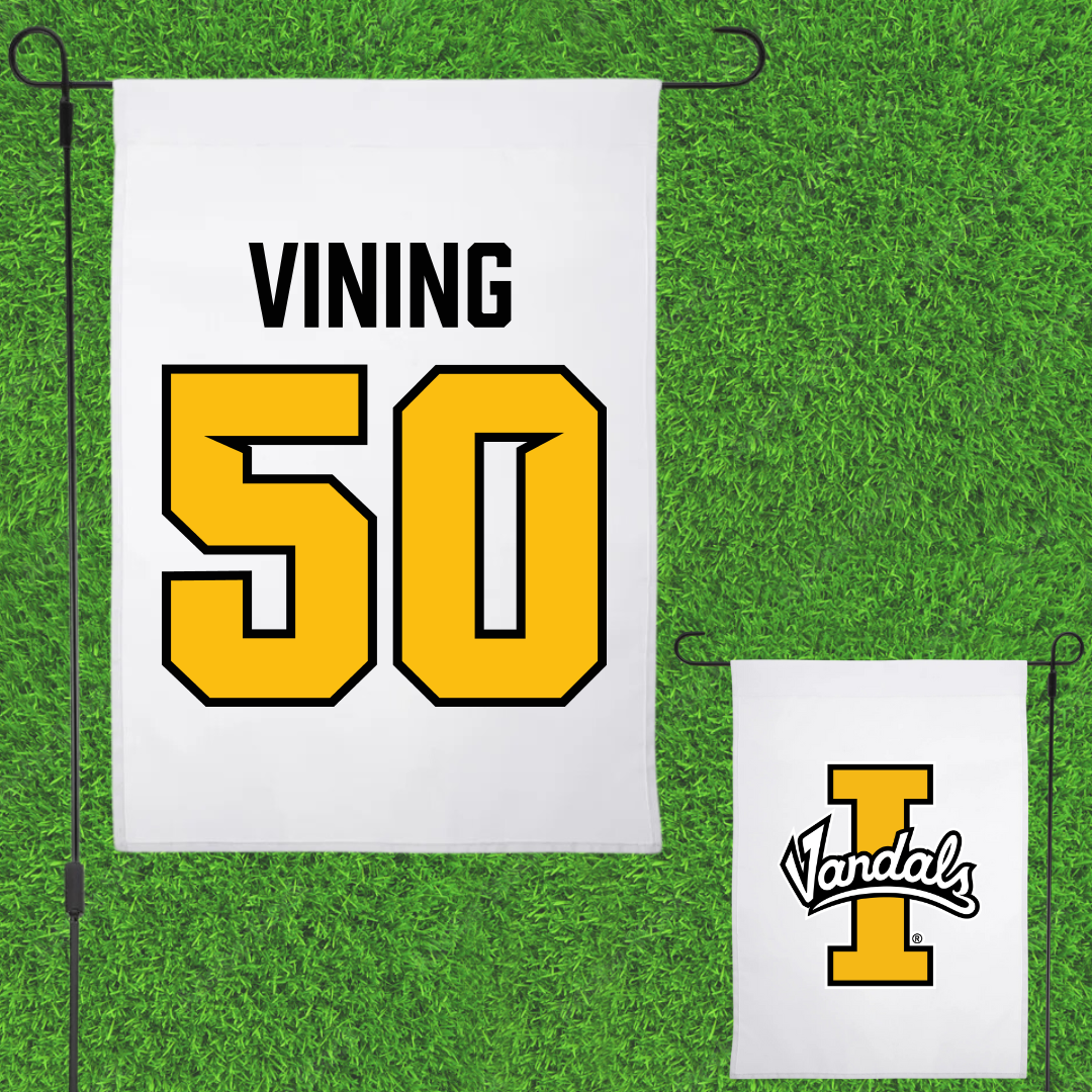 University of Idaho Football White Garden Flag - #50 Layton Vining