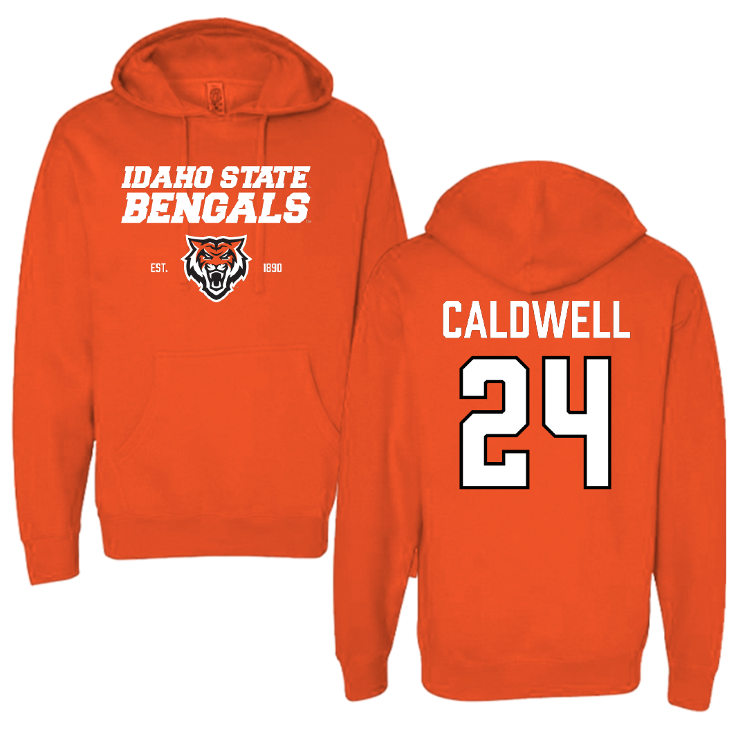 Idaho State University Basketball Orange General Hoodie - #24 Aspen Caldwell