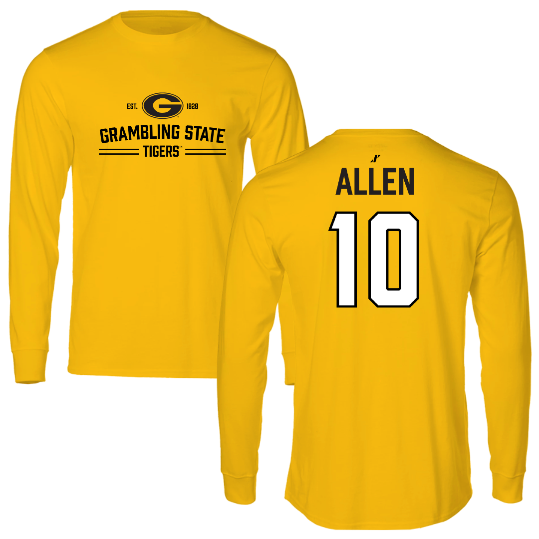 Grambling State University Baseball Gold General Long Sleeve - #10 Payton Allen