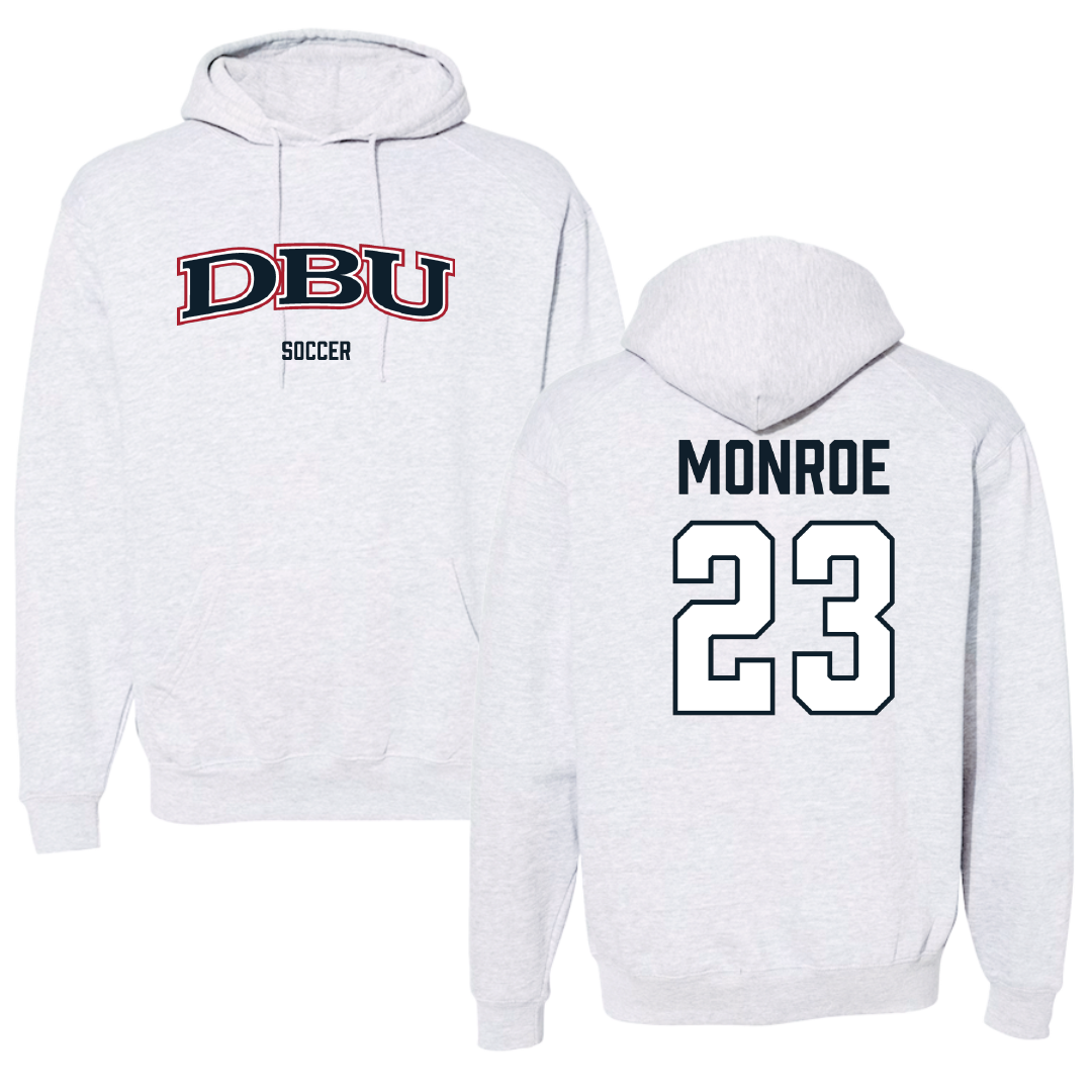 Dallas Baptist University Soccer (M) Light Gray Hoodie - #23 Mason Monroe