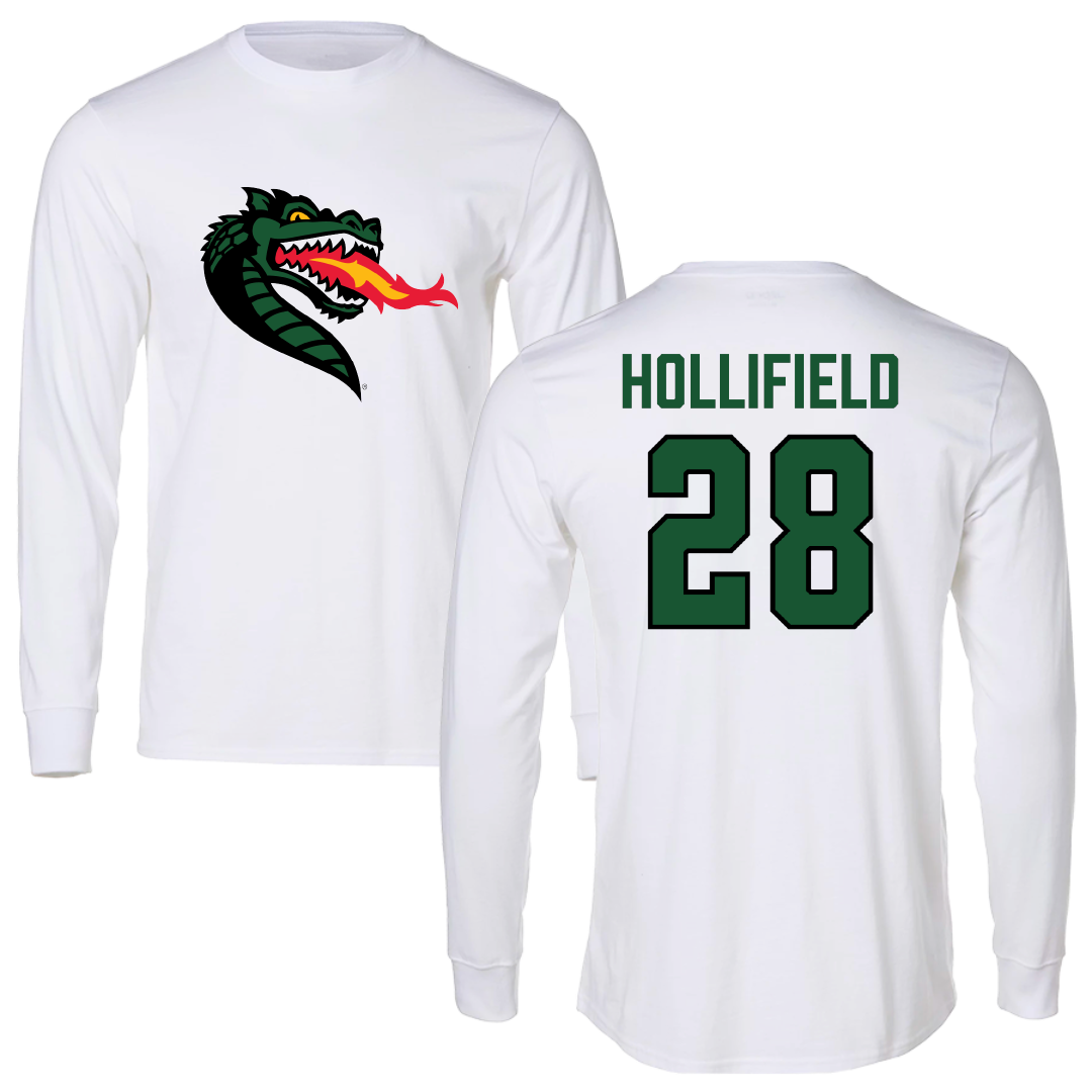 University of Alabama at Birmingham Baseball White Long Sleeve - #28 Nicholas Hollifield