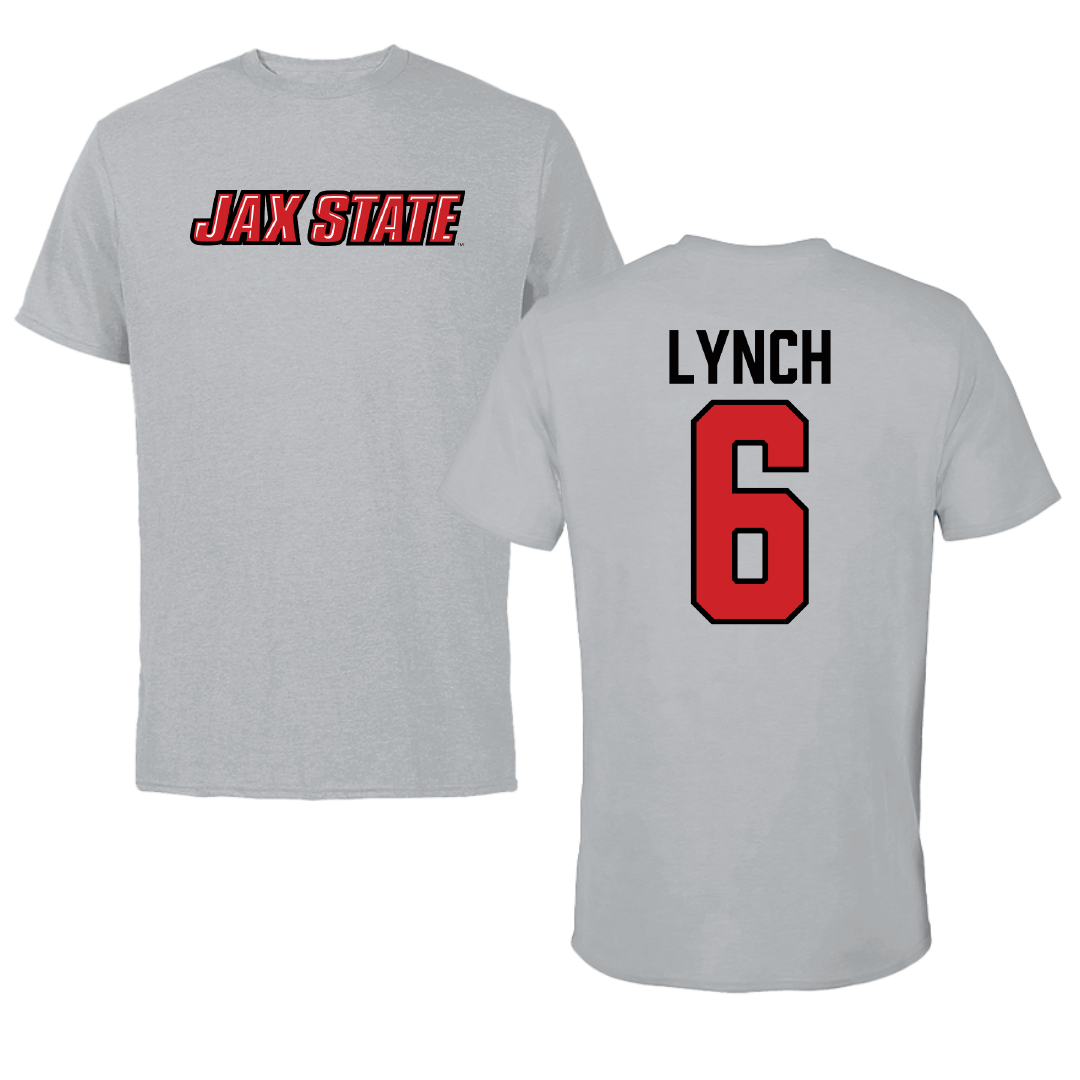 Jacksonville State University Beach Volleyball Sport Gray Tee - #6 Carley Lynch