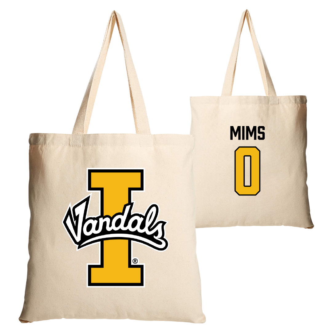 University of Idaho Basketball Tan Canvas Tote Bag - #0 Julius Mims