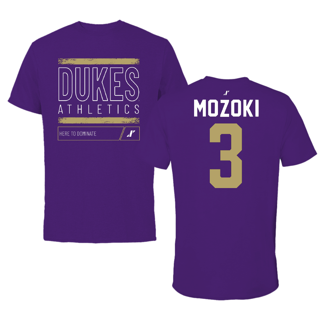 James Madison University Baseball Purple Dominate Performance Tee - #3 Todd Mozoki