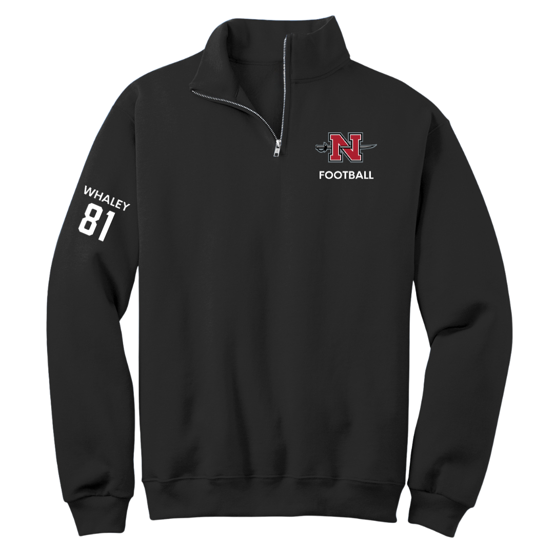 Nicholls State University Football Black Quarter-Zip - #81 Treylin Whaley