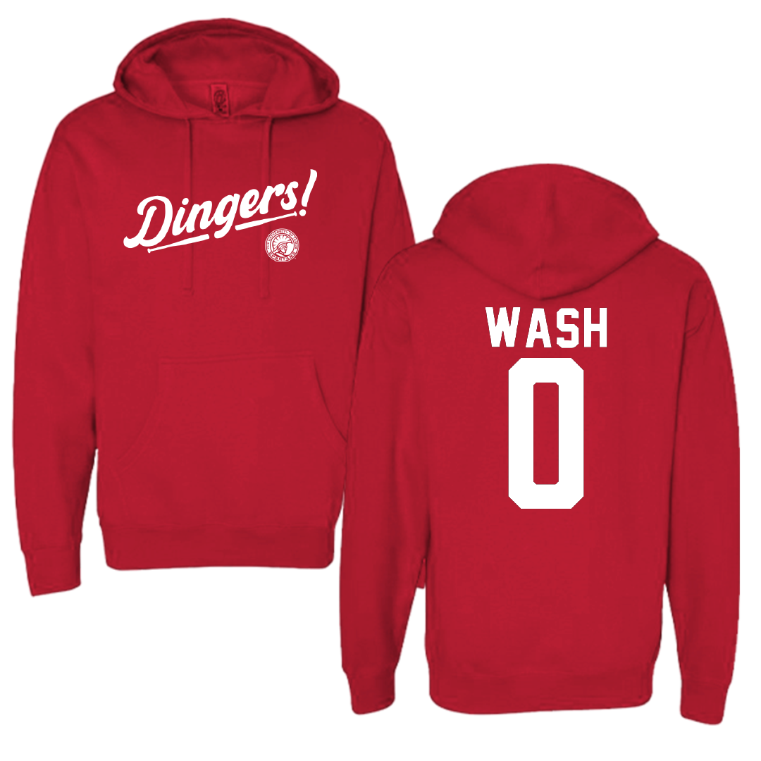 University of Tampa Baseball Red Dingers Hoodie - #0 Logan Wash