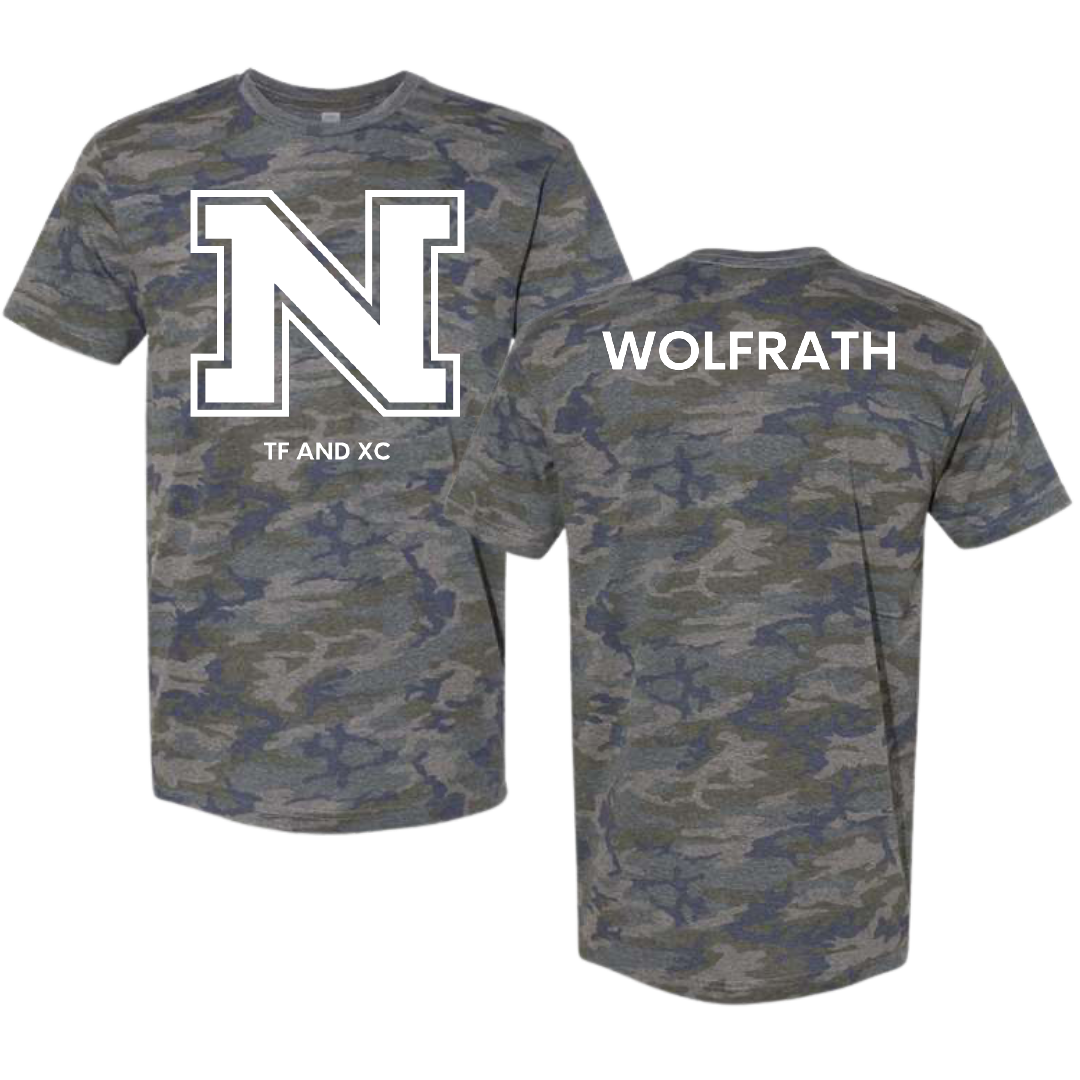 Northern Michigan University TF and XC Vintage Camo Tee - Ellyse Wolfrath