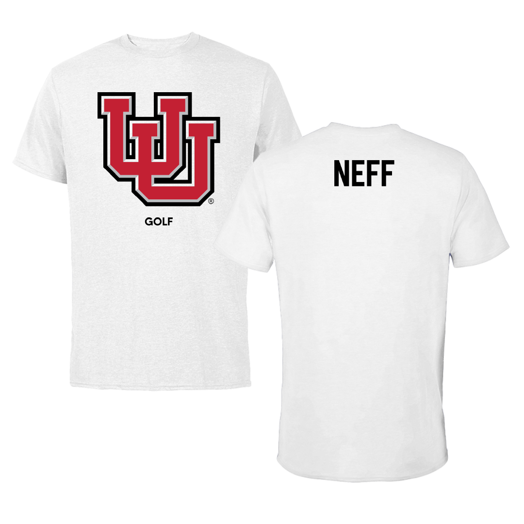 University of Utah Golf (M) White Tee - Zack Neff