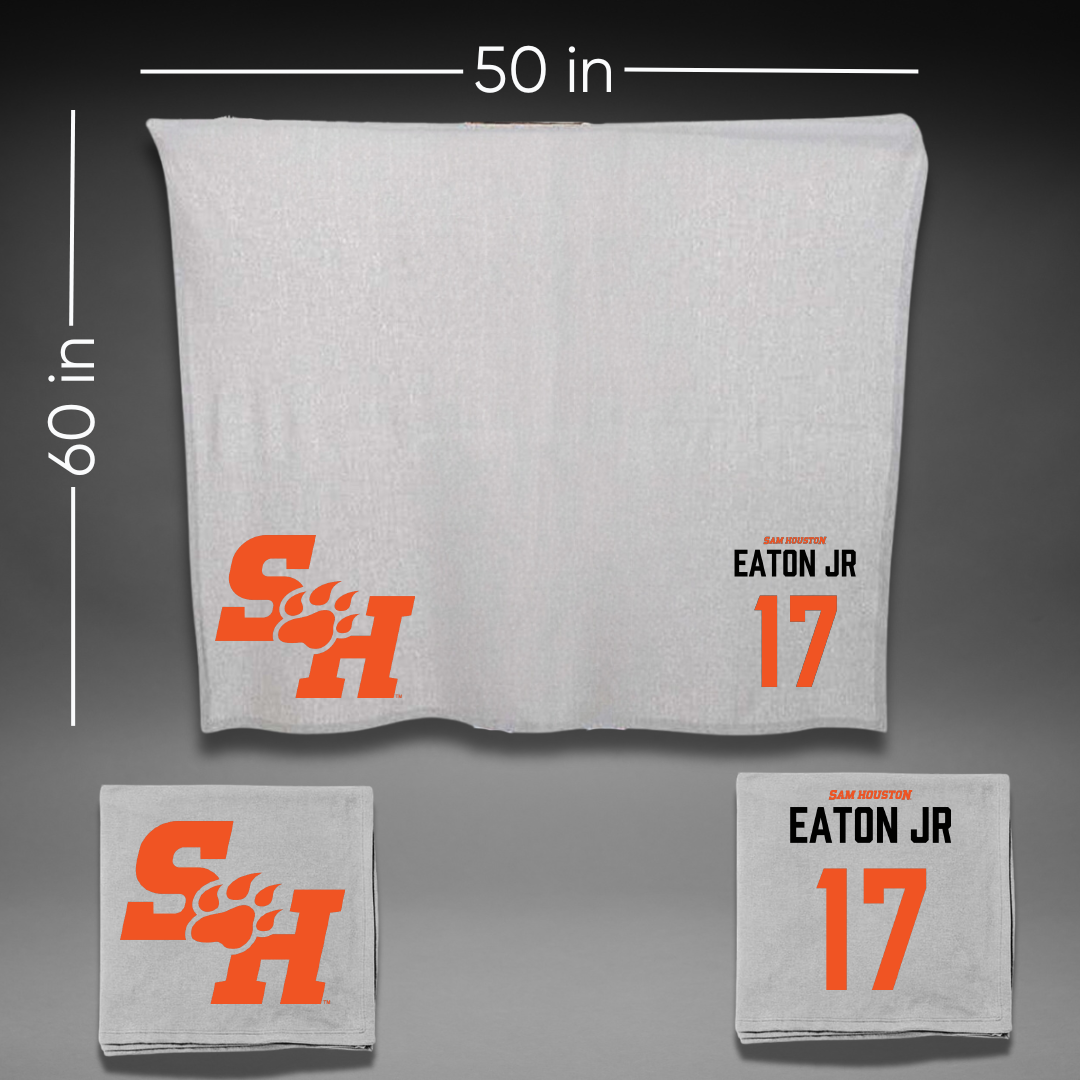 Sam Houston State University Football Gray Blanket - #17 Christopher Eaton Jr