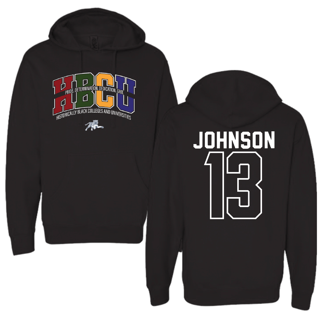 Jackson State University Football Black HBCU Hoodie - #13 Brandon Johnson
