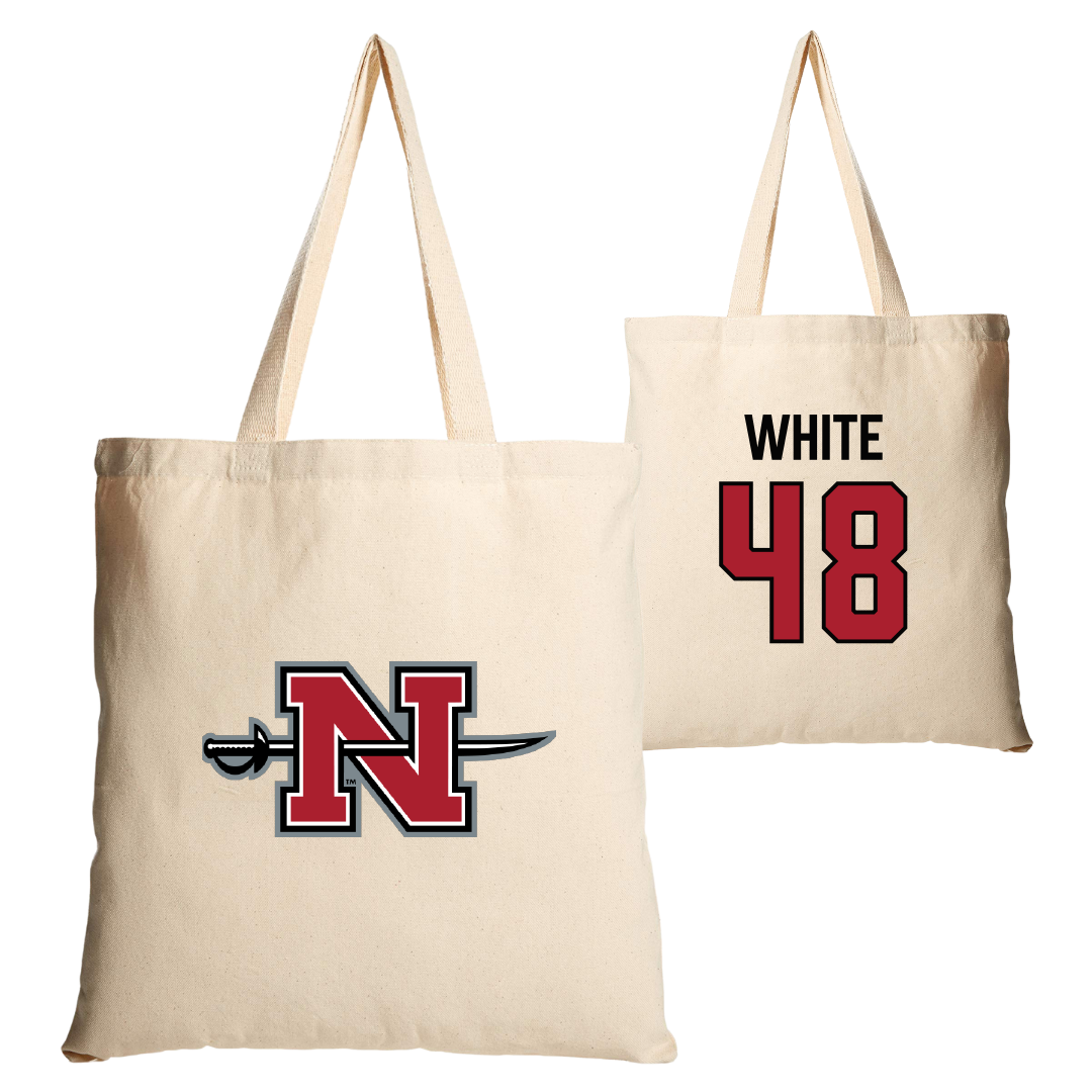 Nicholls State University Football Tan Canvas Tote Bag - #48 Scott White