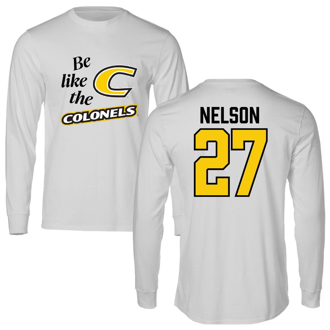 Centre College Soccer Light Gray Be Like Us Performance Long Sleeve - #27 Taylor Nelson