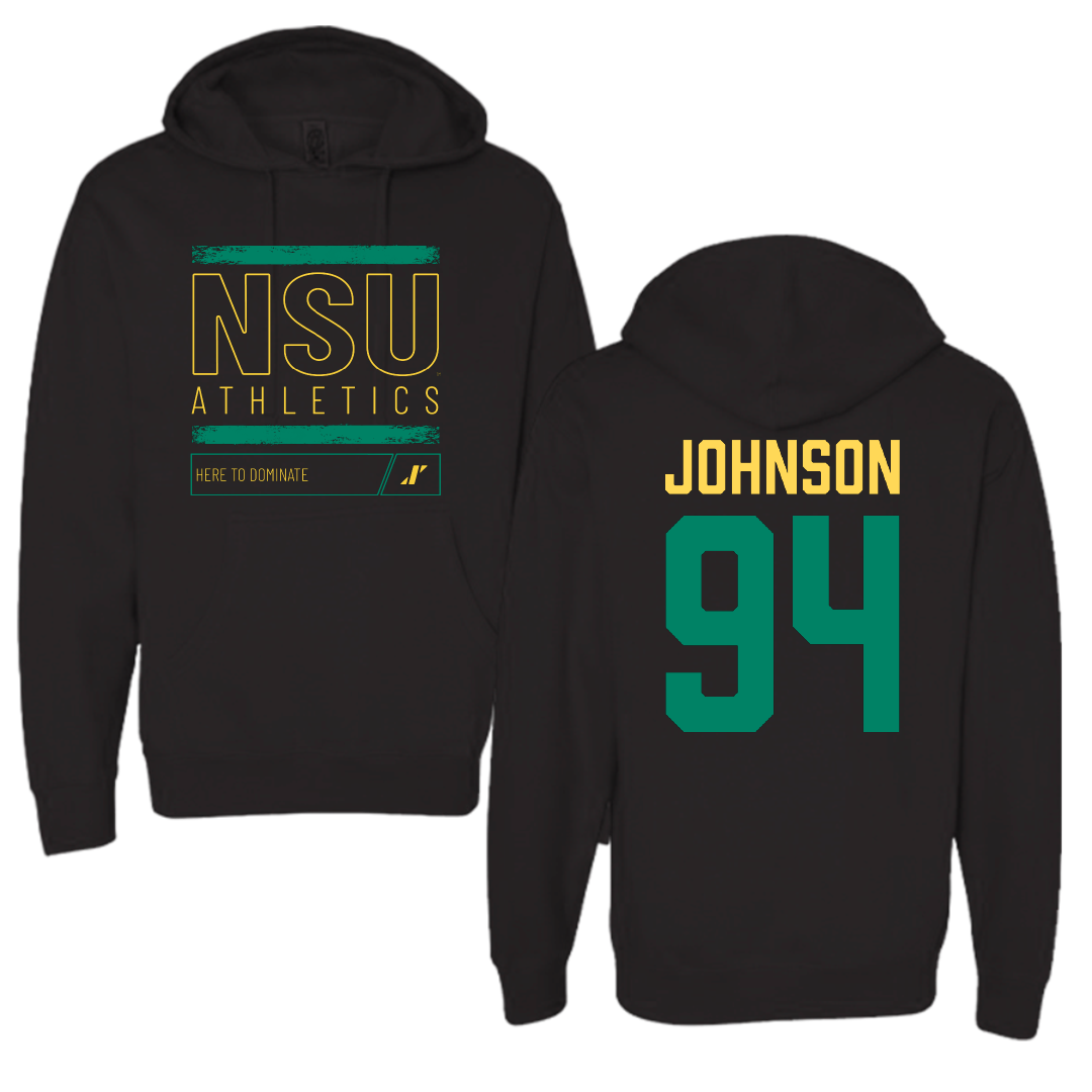 Norfolk State University Football Black Dominate Hoodie - #94 Tyler Johnson