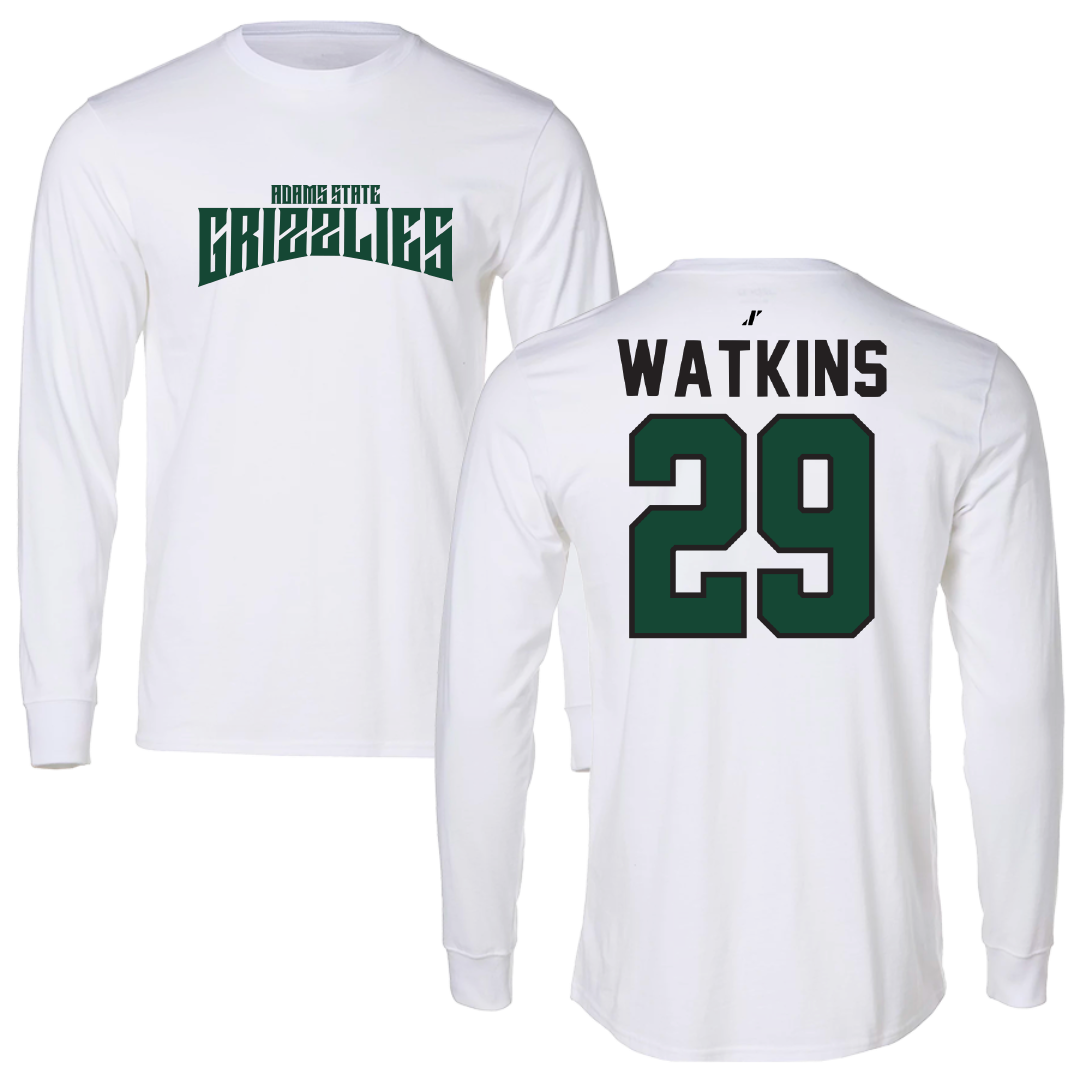 Adams State University Baseball White Classic Performance Long Sleeve - #29 Braden Watkins