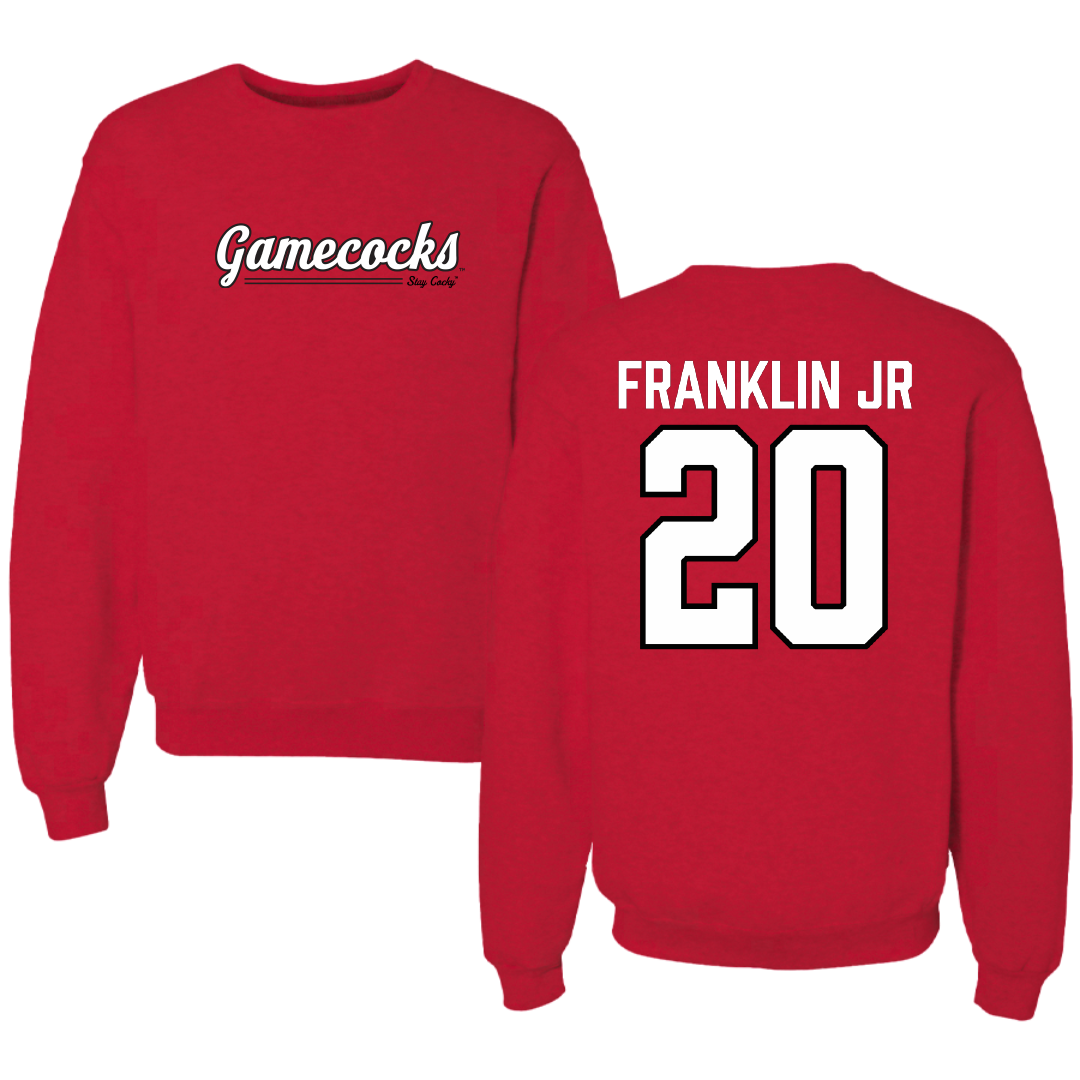 Jacksonville State University Football Red General Crewneck - #20 Travis Franklin Jr