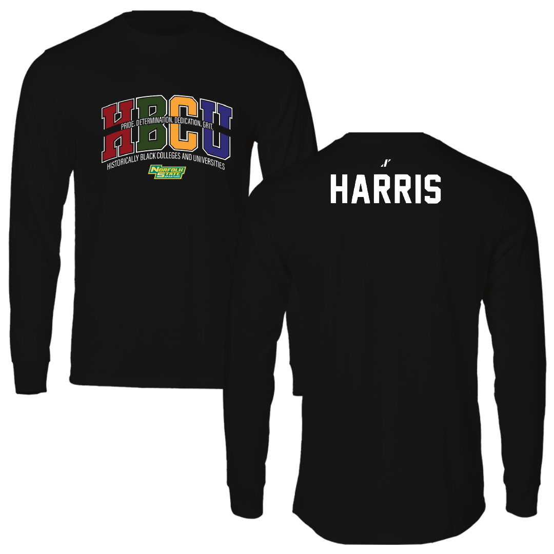 Norfolk State University TF and XC Black HBCU Performance Long Sleeve - Armani Harris