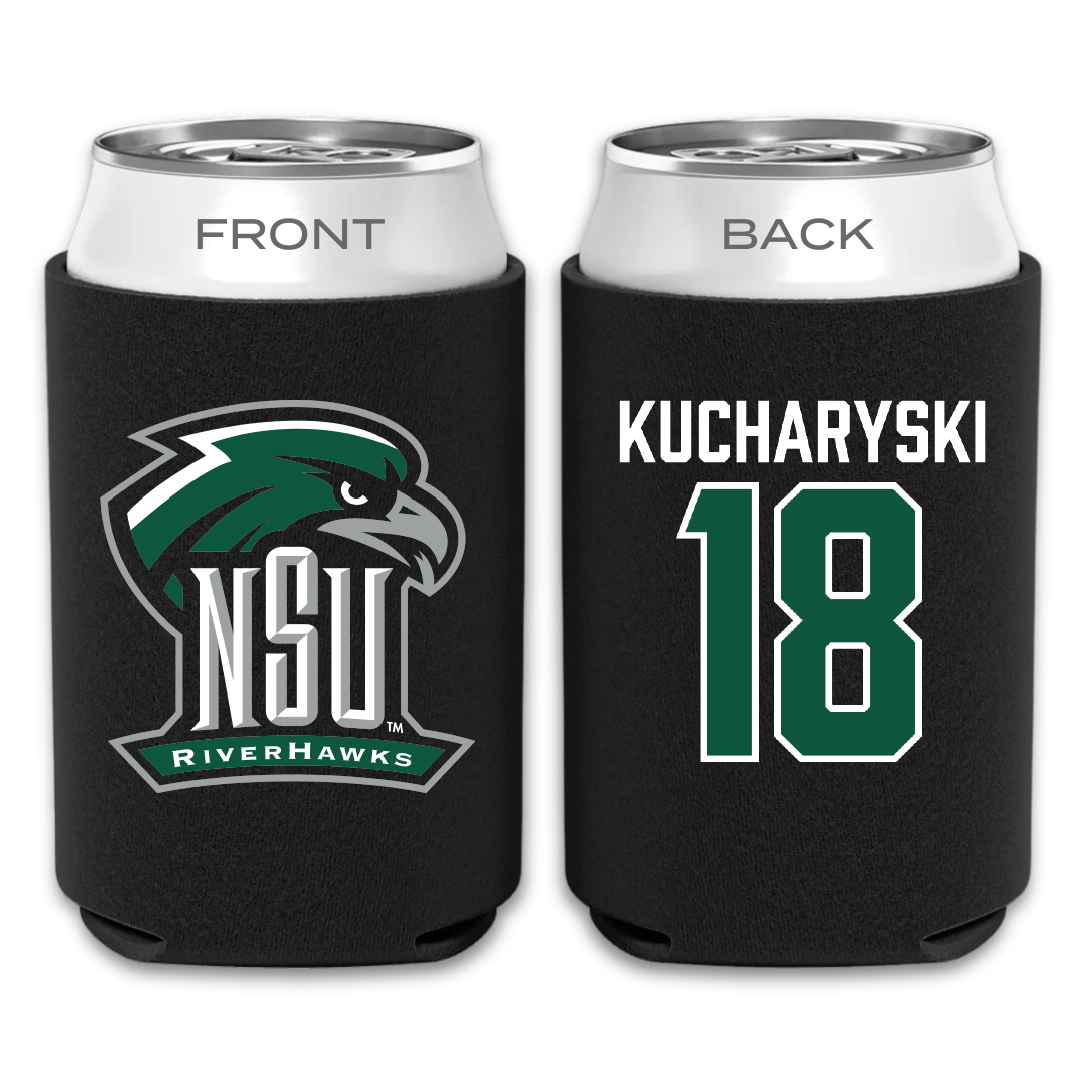Northeastern State University Soccer Black Can Cooler - #18 Olivia Kucharyski