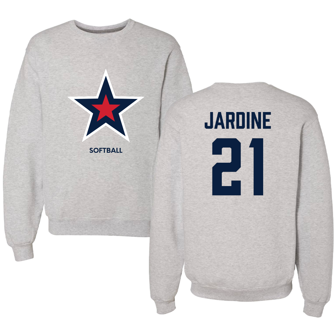 Robert Morris University Softball Light Gray Crewneck - #21 Makayla Jardine