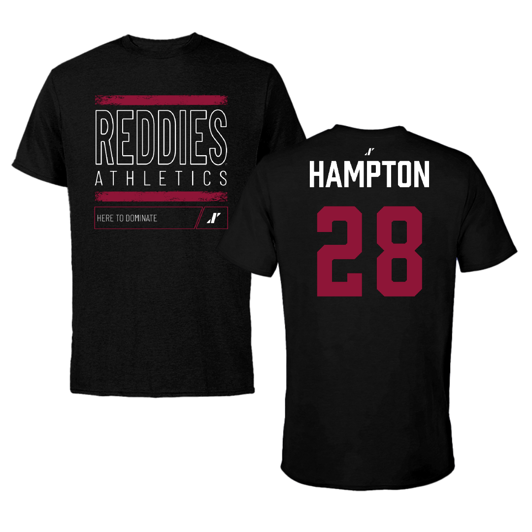 Henderson State University Football Black Dominate Performance Tee - #28 Terrance Hampton