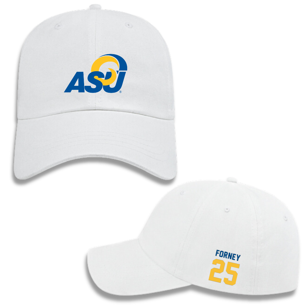 Angelo State University Softball White Hat - #25 Kylie Forney