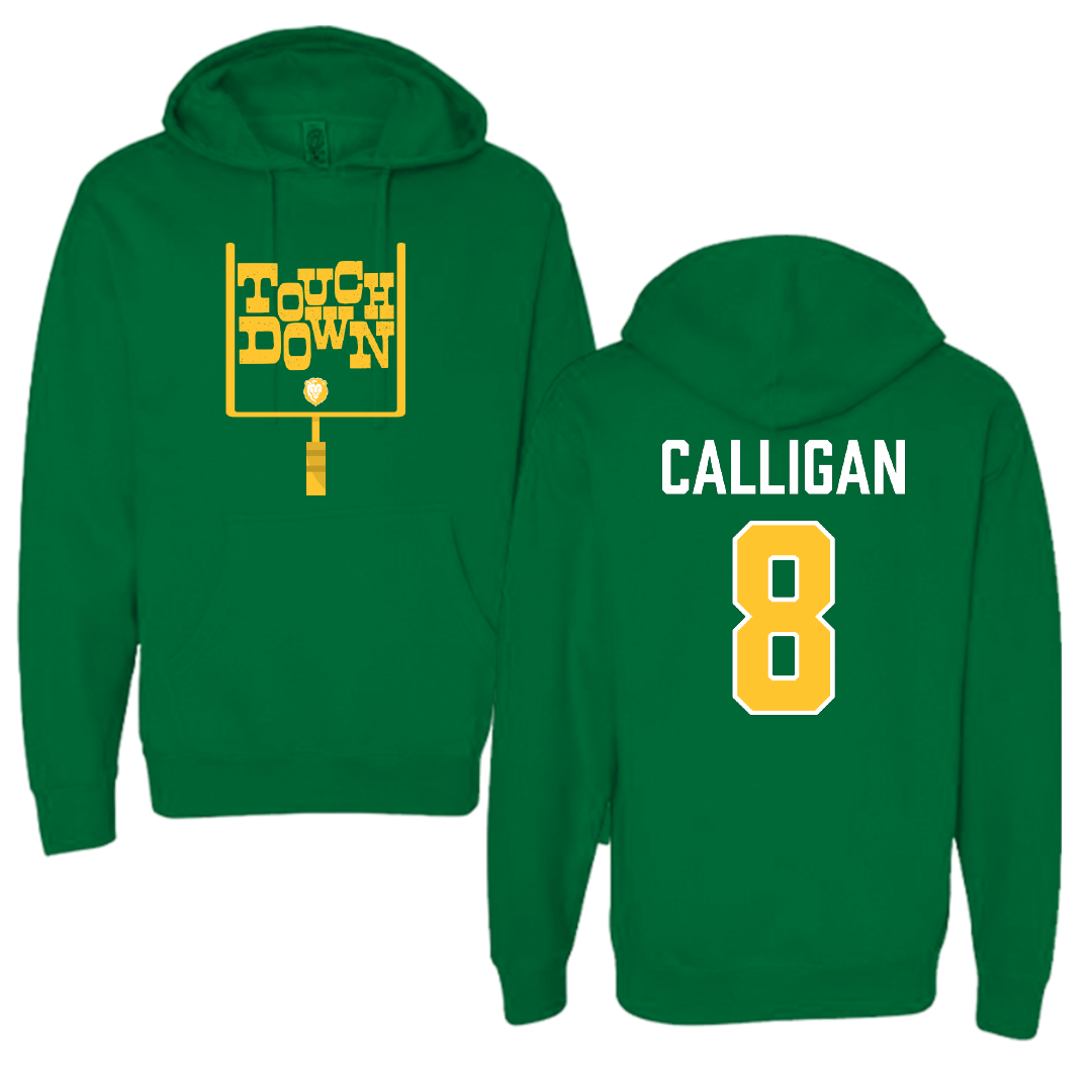 Southeastern Louisiana University Football Green Touchdown Hoodie - #8 Keydrain Calligan