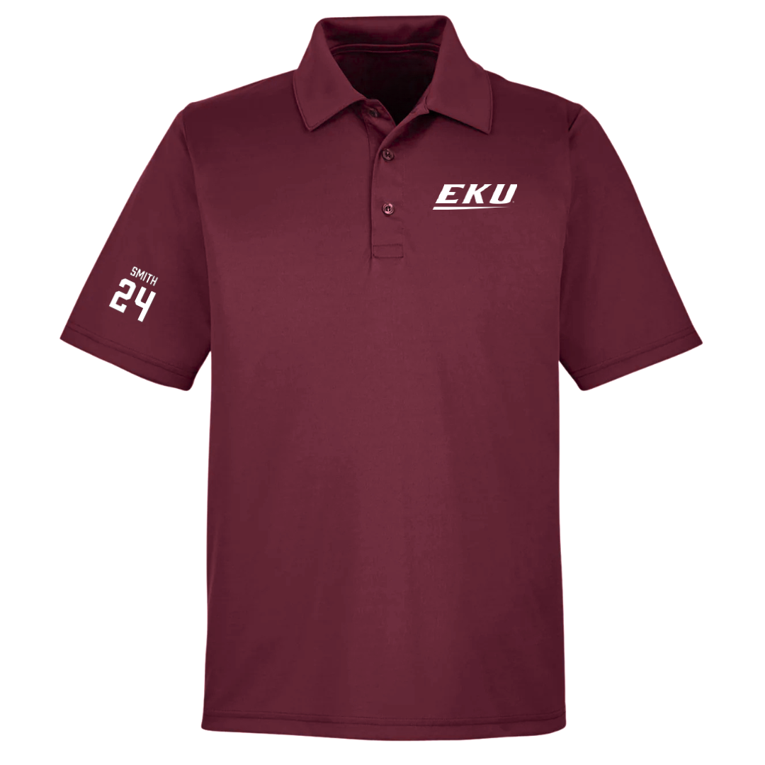 Eastern Kentucky University Football Maroon Polo - #24 Kaden Smith