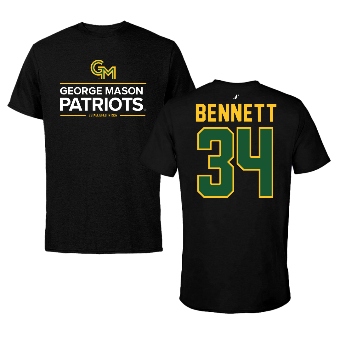 George Mason University Soccer Black General Performance Tee - #34 Jazmine Bennett