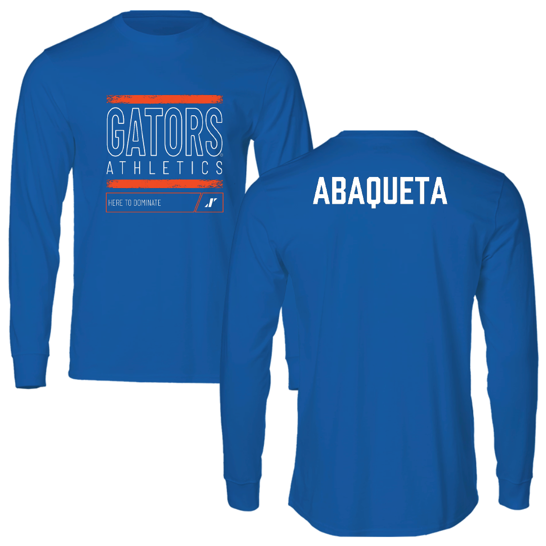 University of Florida Swimming & Diving Blue Dominate Long Sleeve - Cameron Abaqueta