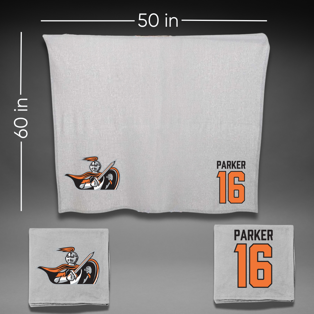 Heidelberg University Lacrosse Gray Blanket - #16 Colin Parker