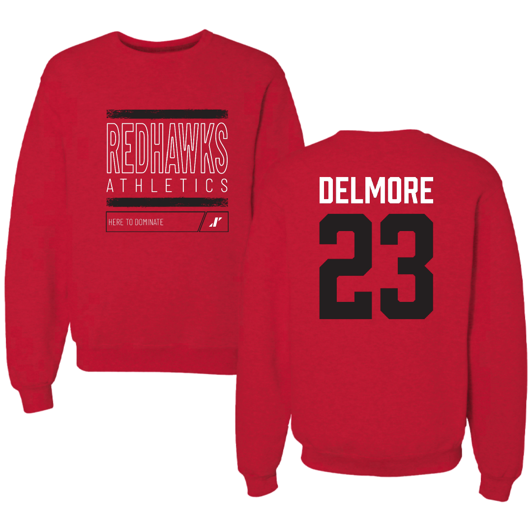 Southeast Missouri State University Football Red Dominate Crewneck - #23 DJ Delmore